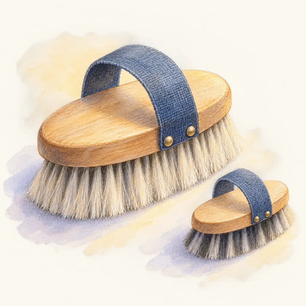 Brosse douce, illustration à l’aquarelle