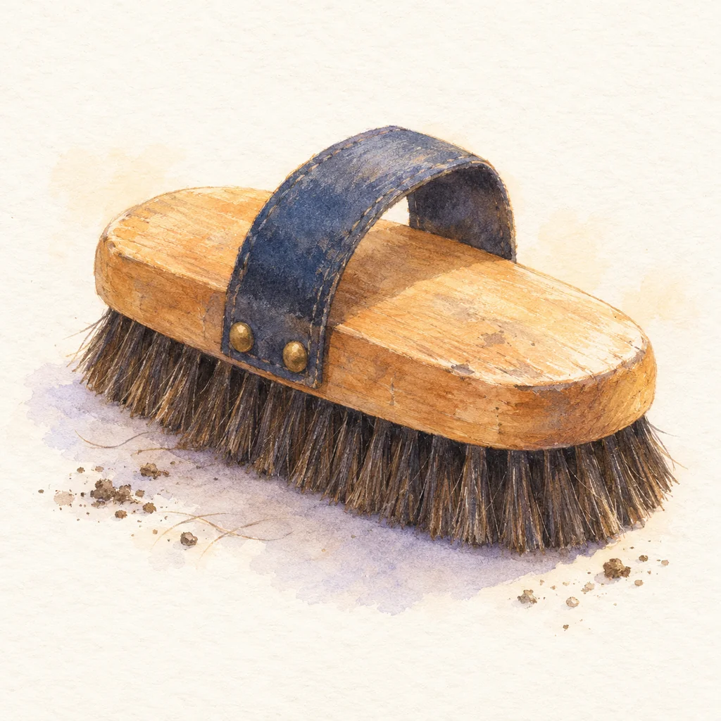 La brosse dure, illustration à l'aquarelle
