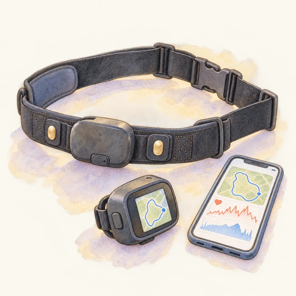 Capteurs connectés, illustration à l'aquarelle
