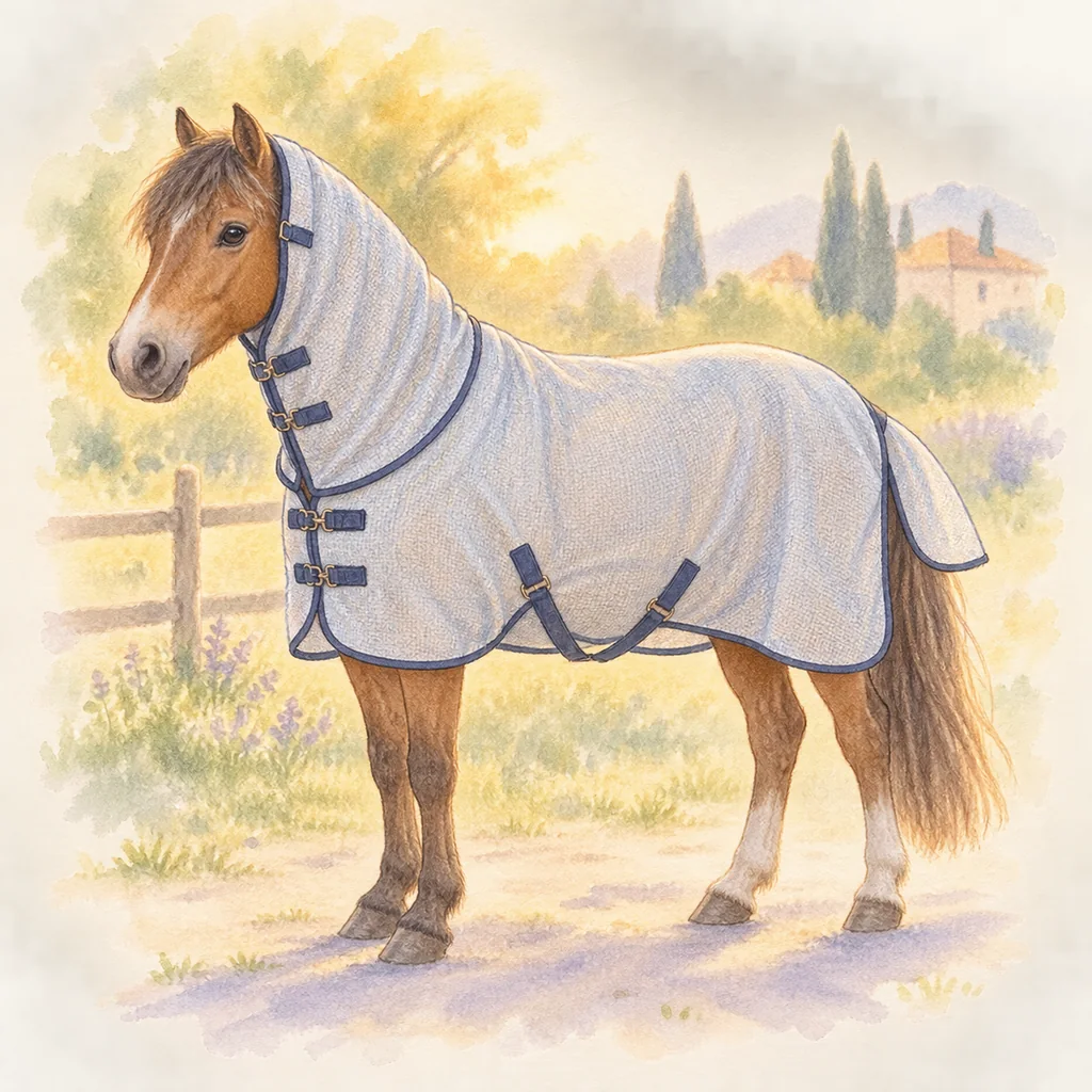 Chemise anti-mouches, illustration à l'aquarelle