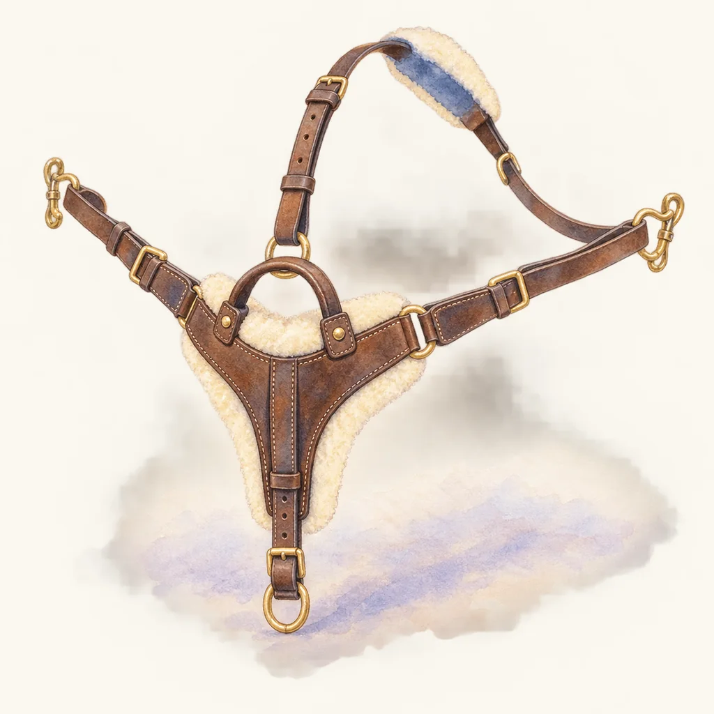 Collier de chasse, illustration à l'aquarelle