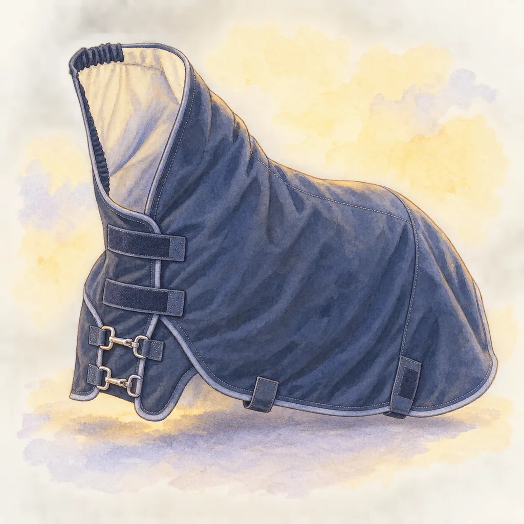 Couvre-cou, illustration à l'aquarelle