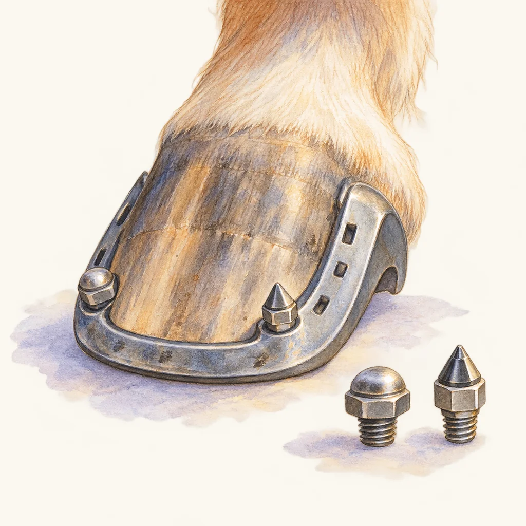 Crampons, illustration à l'aquarelle