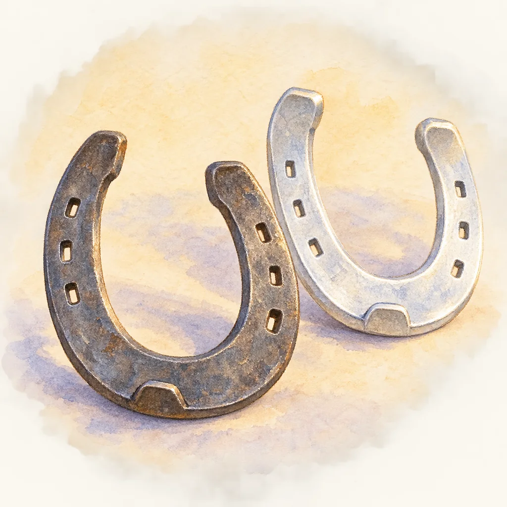 Fer à cheval, illustration à l'aquarelle