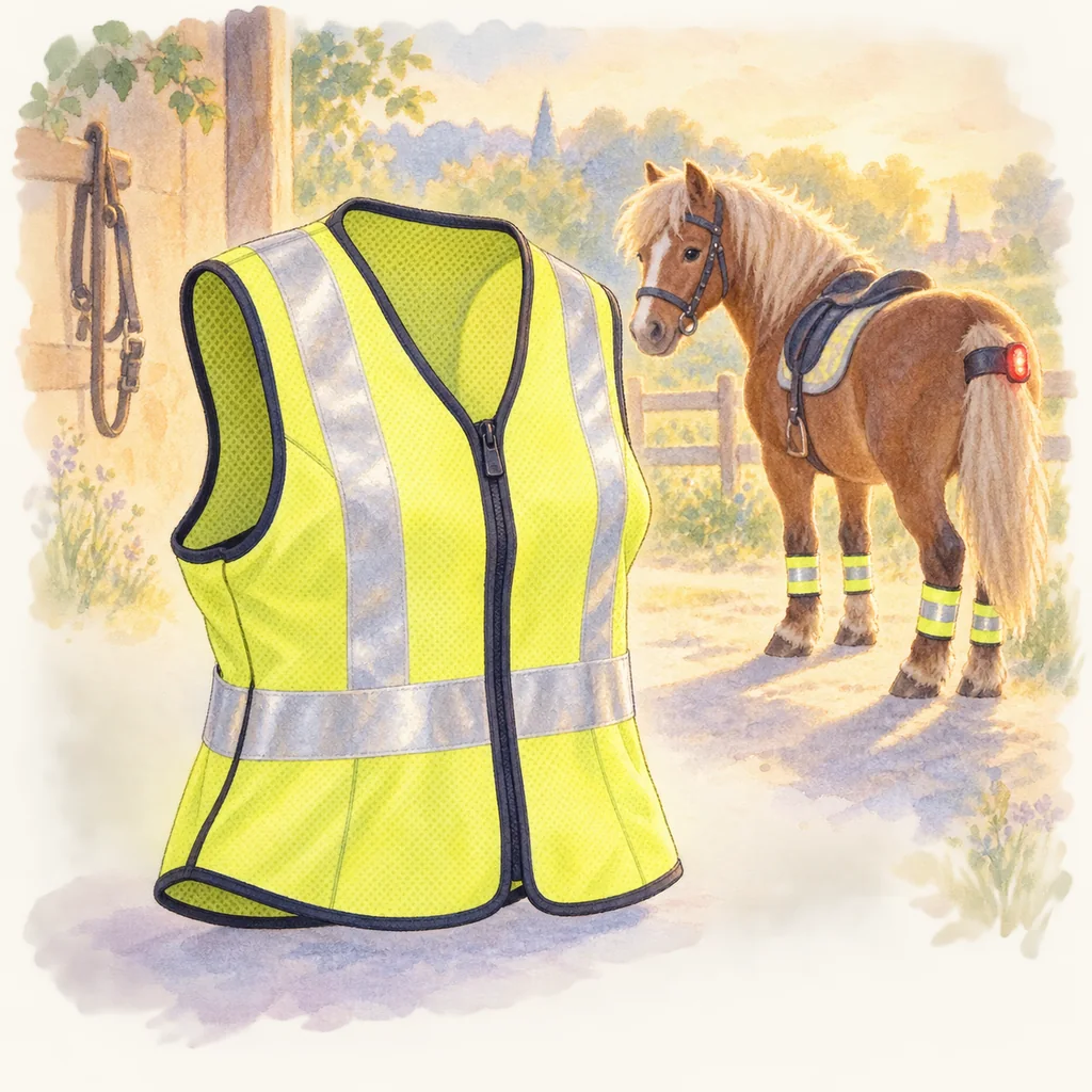 Gilet réfléchissant, illustration à l'aquarelle