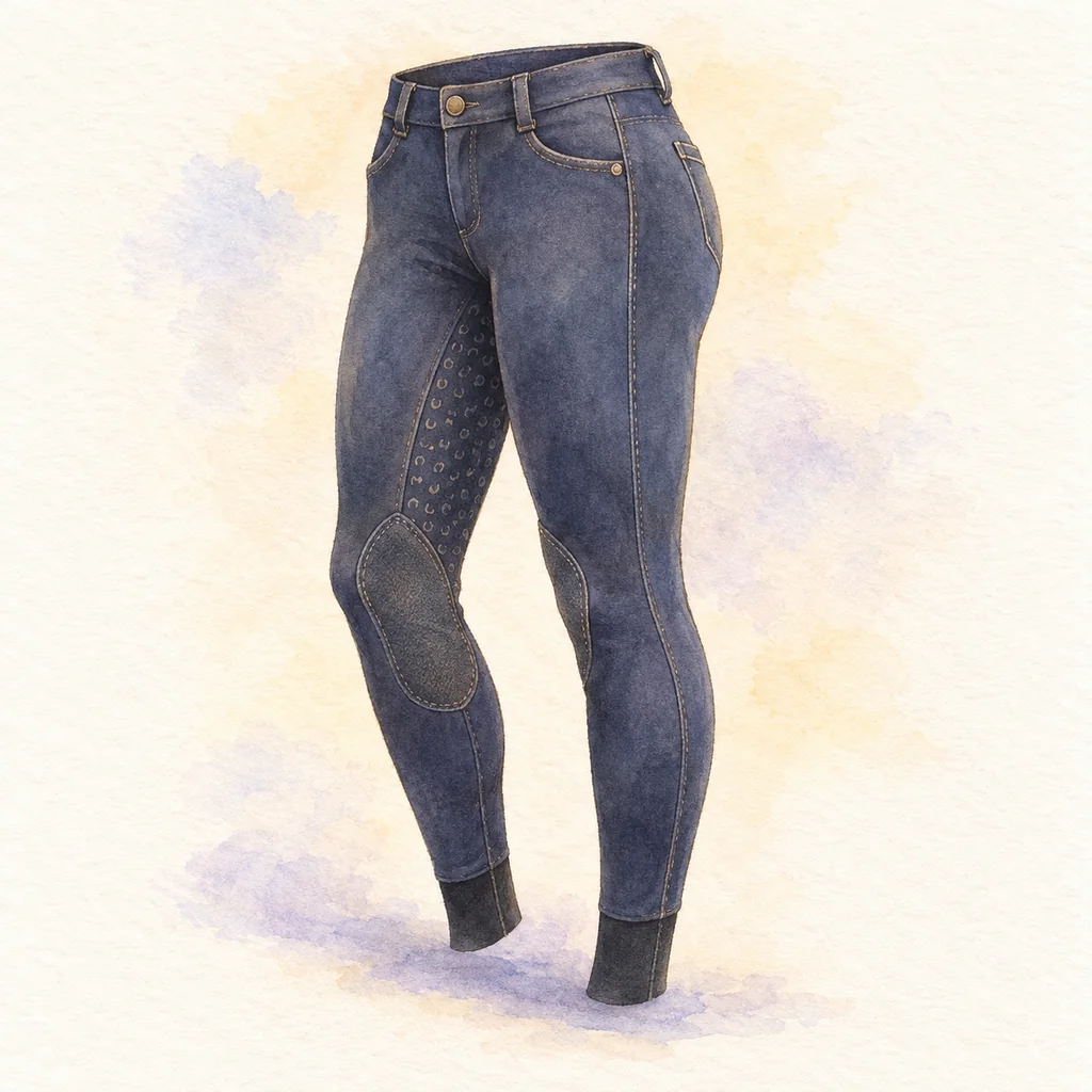 Pantalon d’équitation, illustration à l'aquarelle