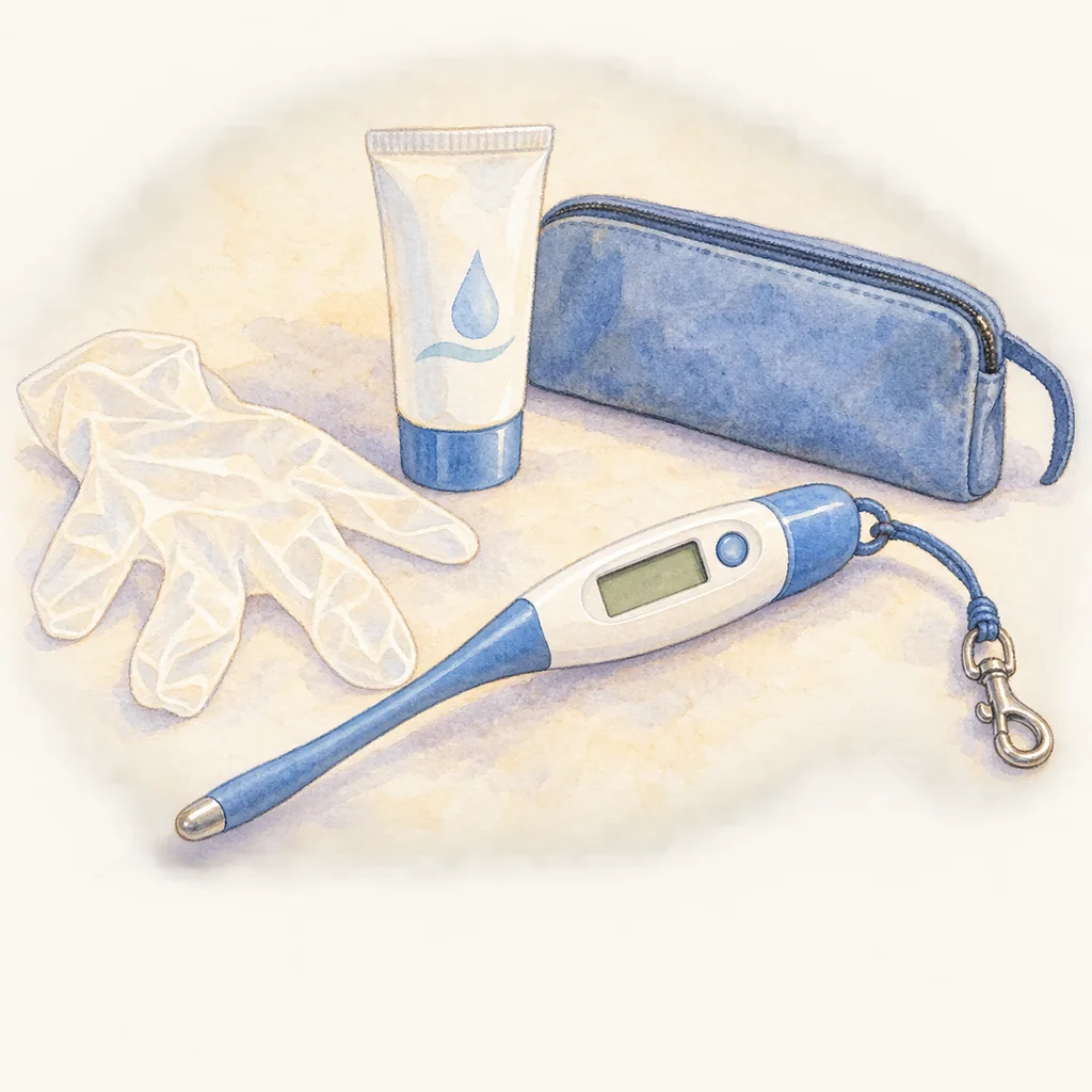Thermomètre, illustration à l'aquarelle