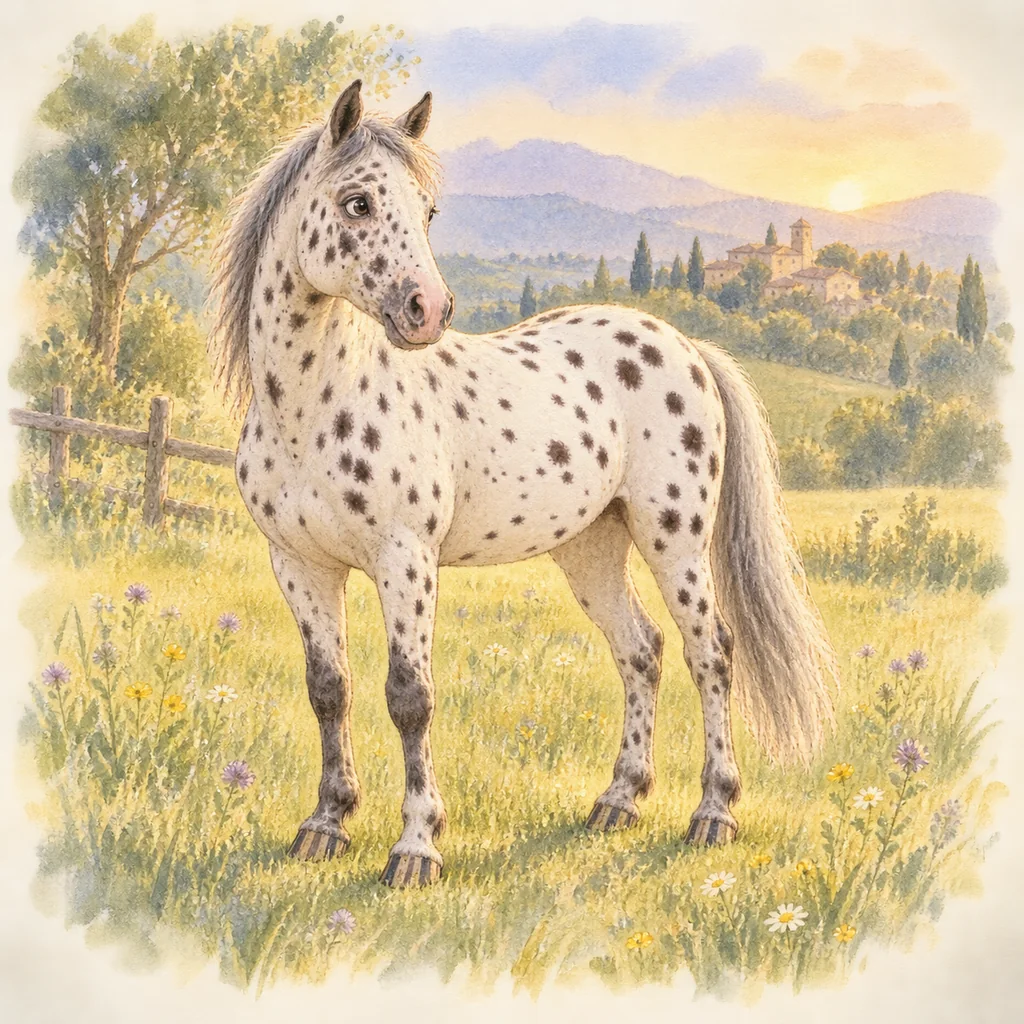 Appaloosa, illustration à l'aquarelle