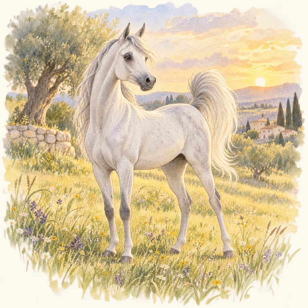 Arabe égyptien, illustration à l'aquarelle
