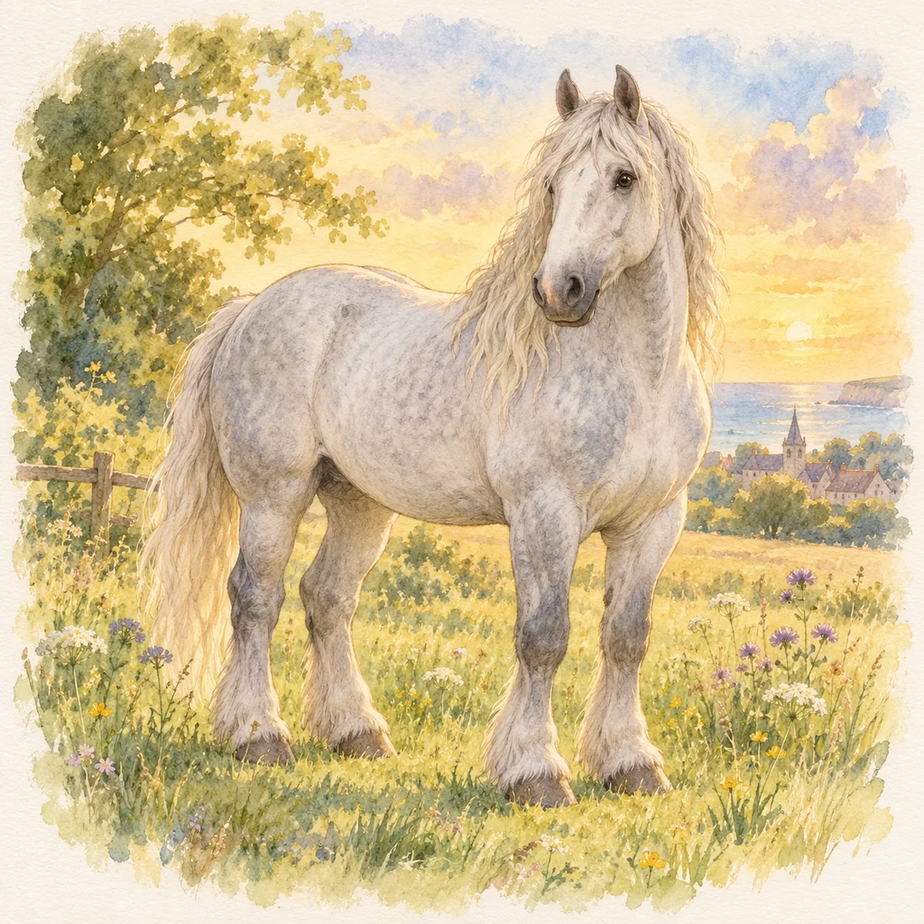 Boulonnais, illustration à l'aquarelle