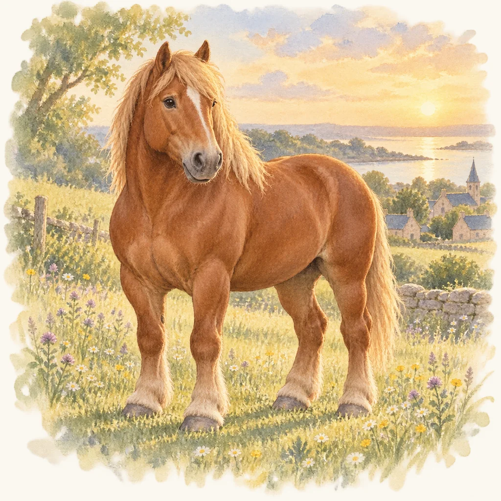 Breton, illustration à l'aquarelle