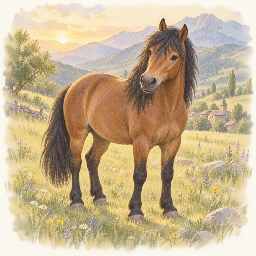 Castillonnais, illustration à l'aquarelle
