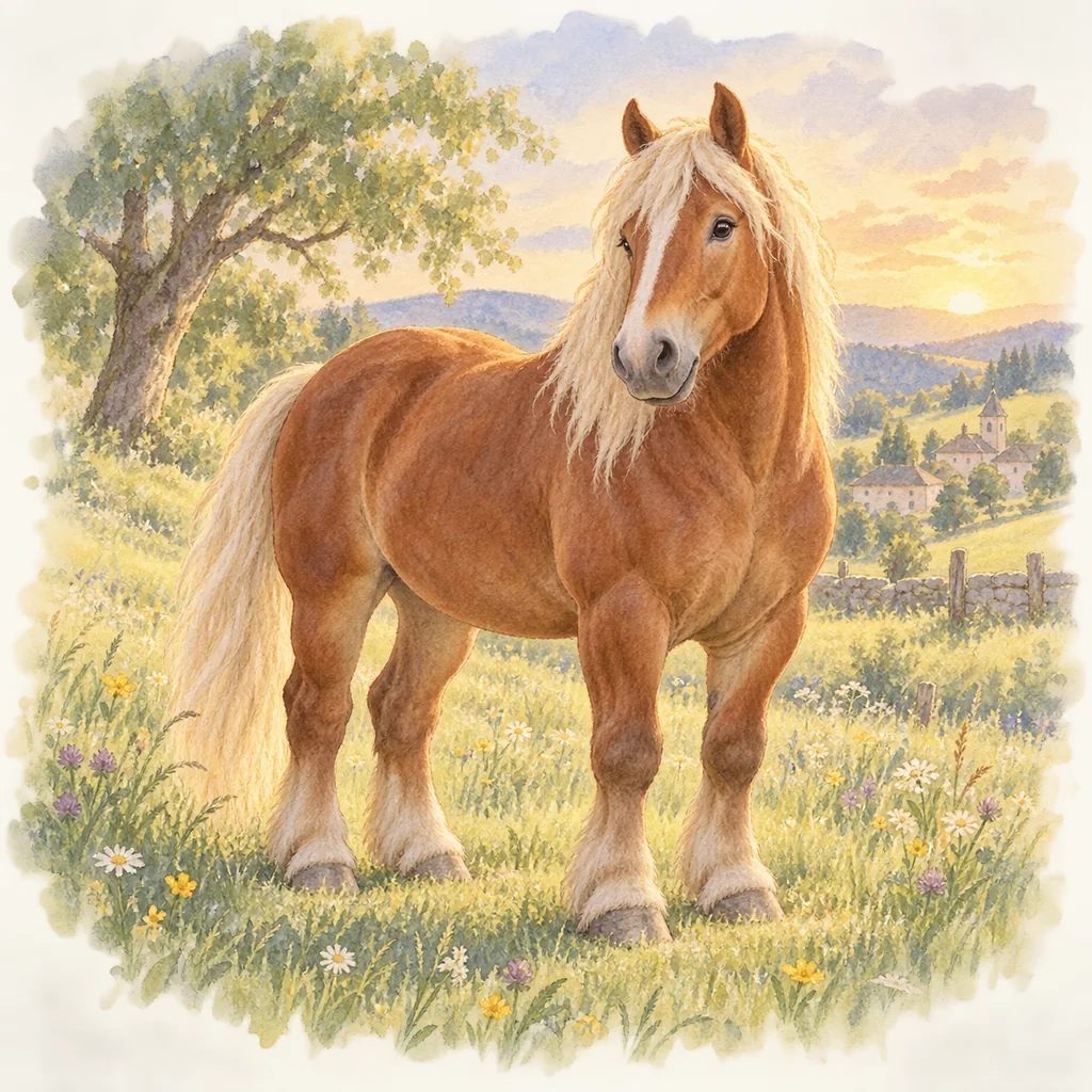Comtois, illustration à l'aquarelle
