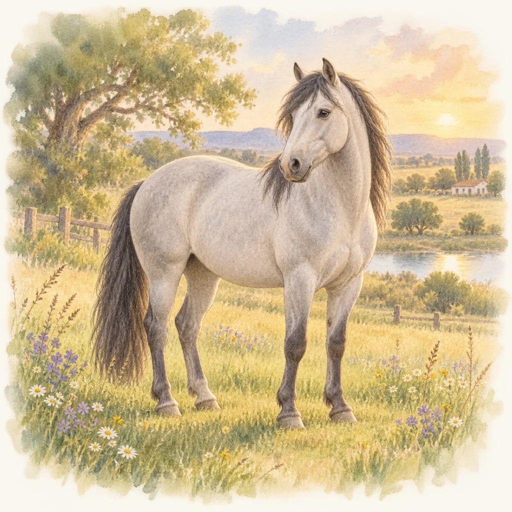 Criollo, illustration à l'aquarelle