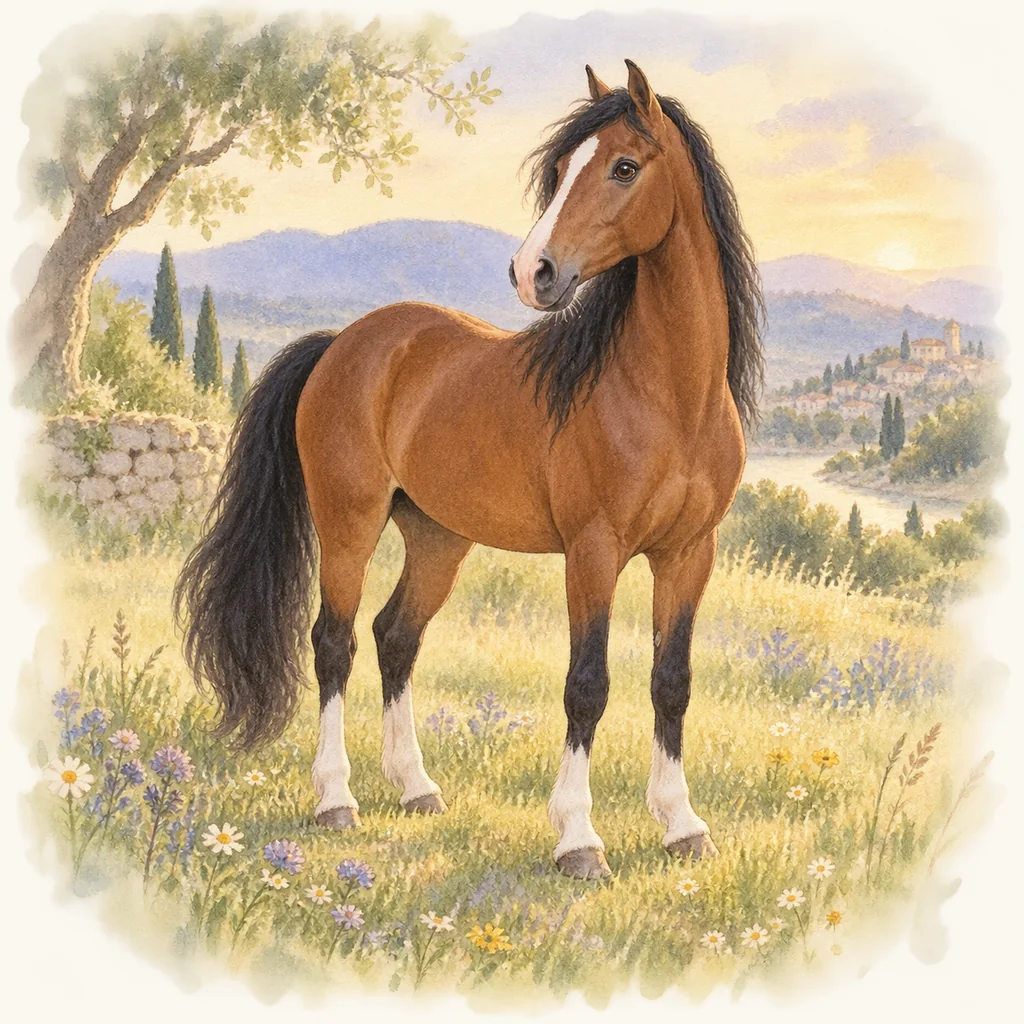 Dongola, illustration à l'aquarelle