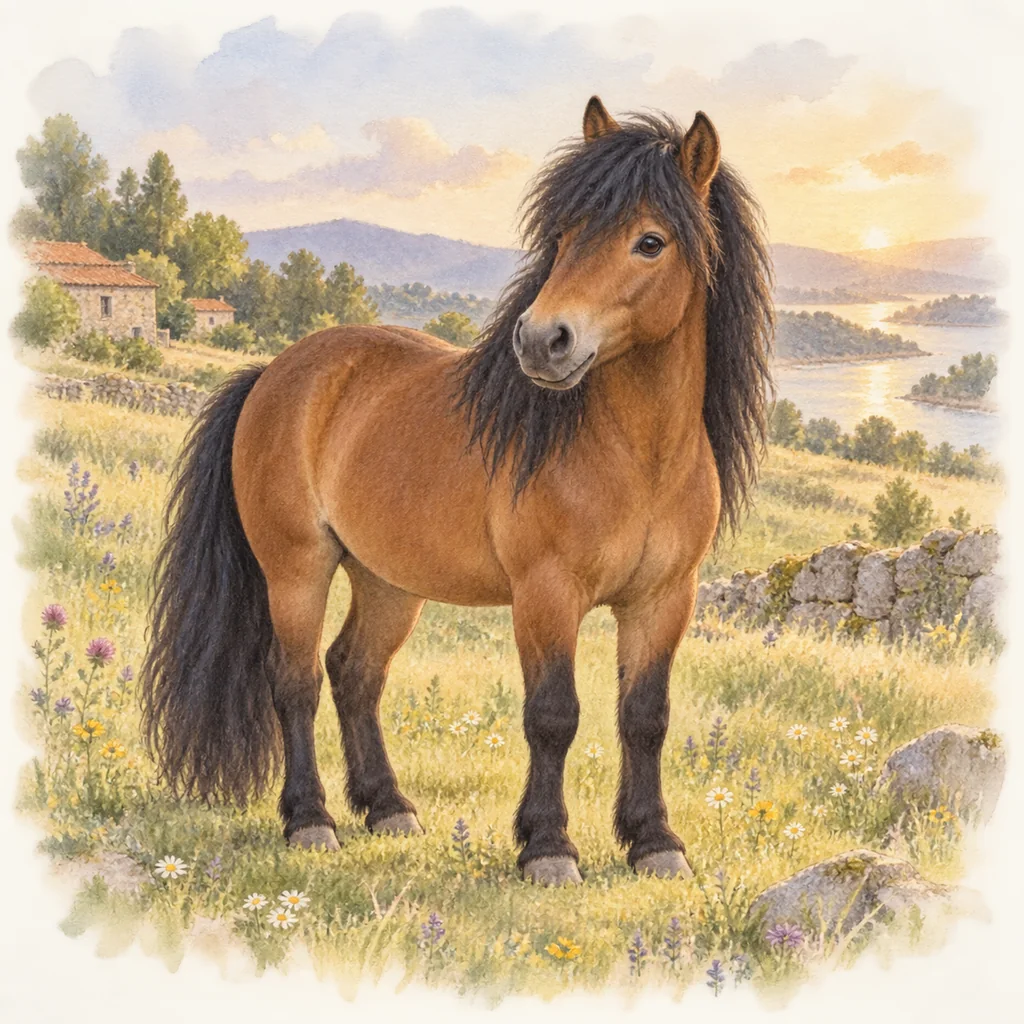 Galicien, illustration à l'aquarelle