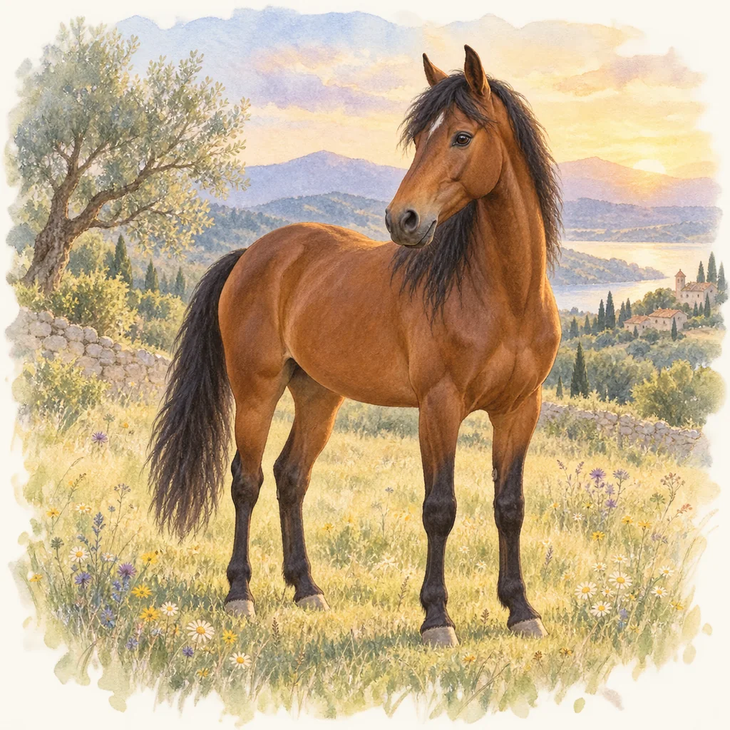 Karabaïr, illustration à l'aquarelle