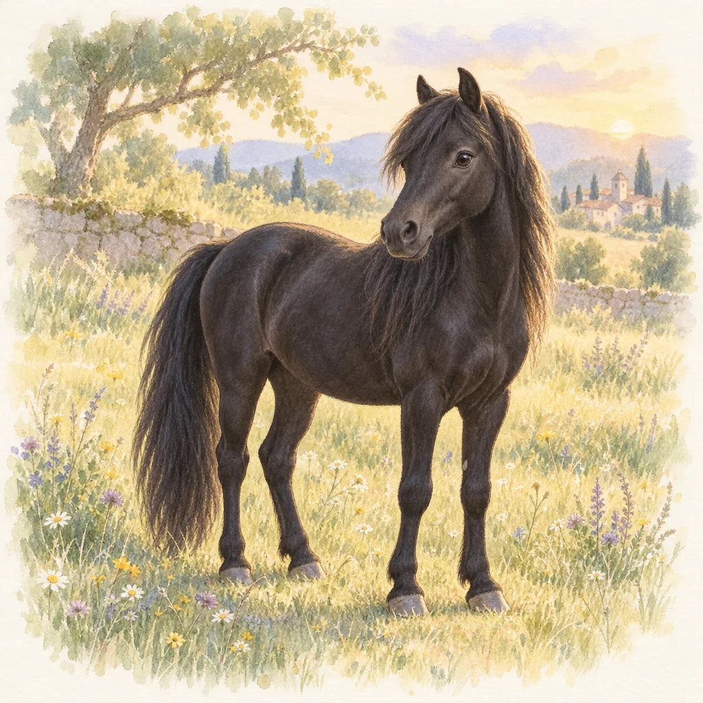 Landais, illustration à l'aquarelle