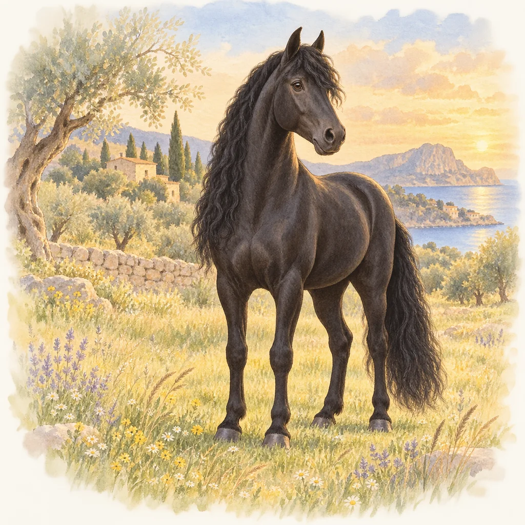 Mallorquín, illustration à l'aquarelle