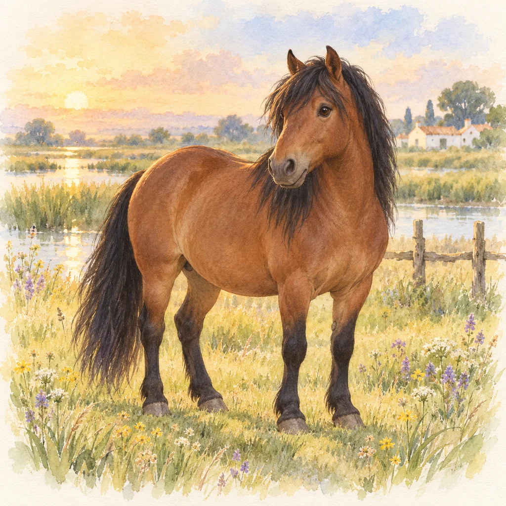 Marismeña, illustration à l'aquarelle