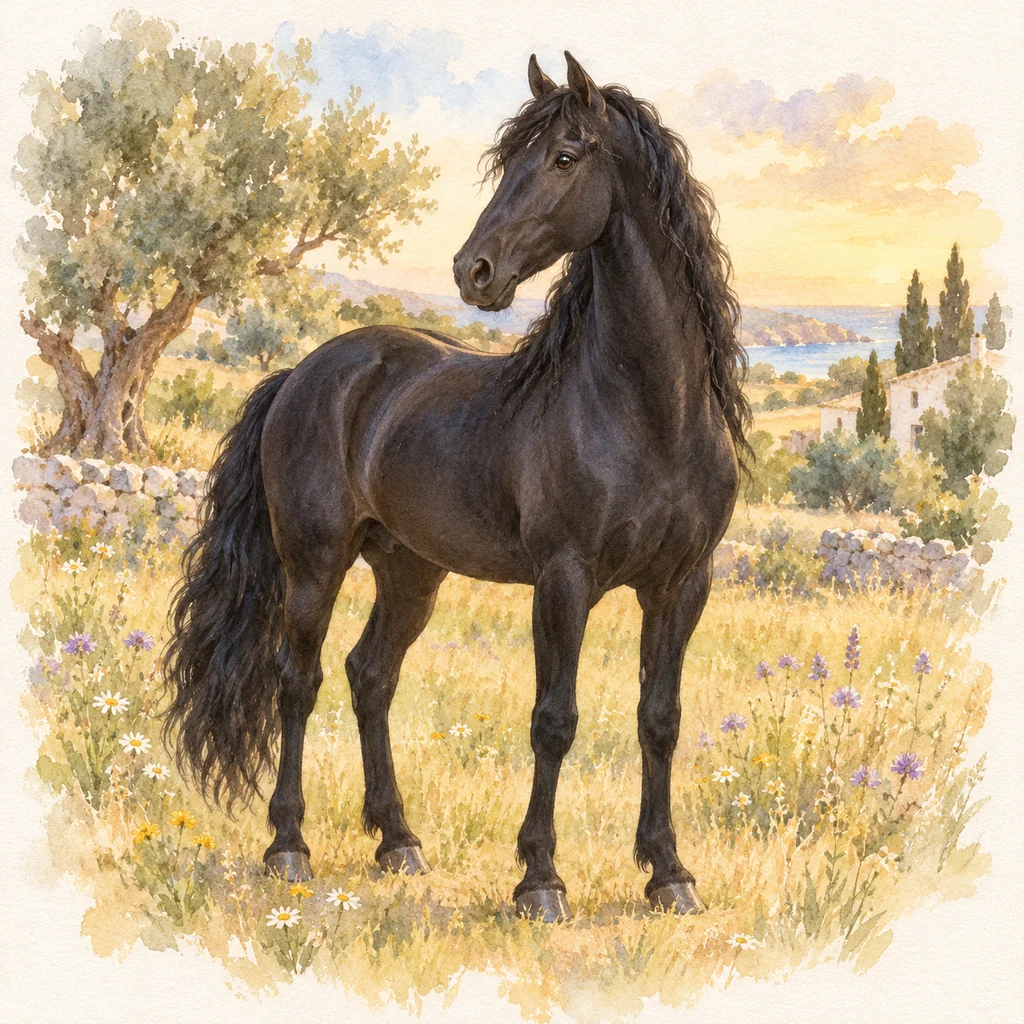 Minorquin, illustration à l'aquarelle