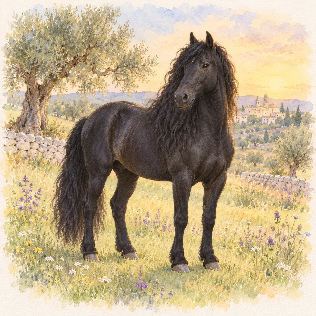 Murgese, illustration à l'aquarelle