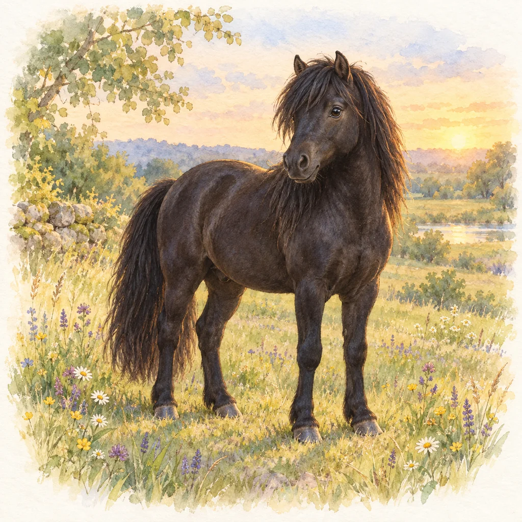 New Forest, illustration à l'aquarelle