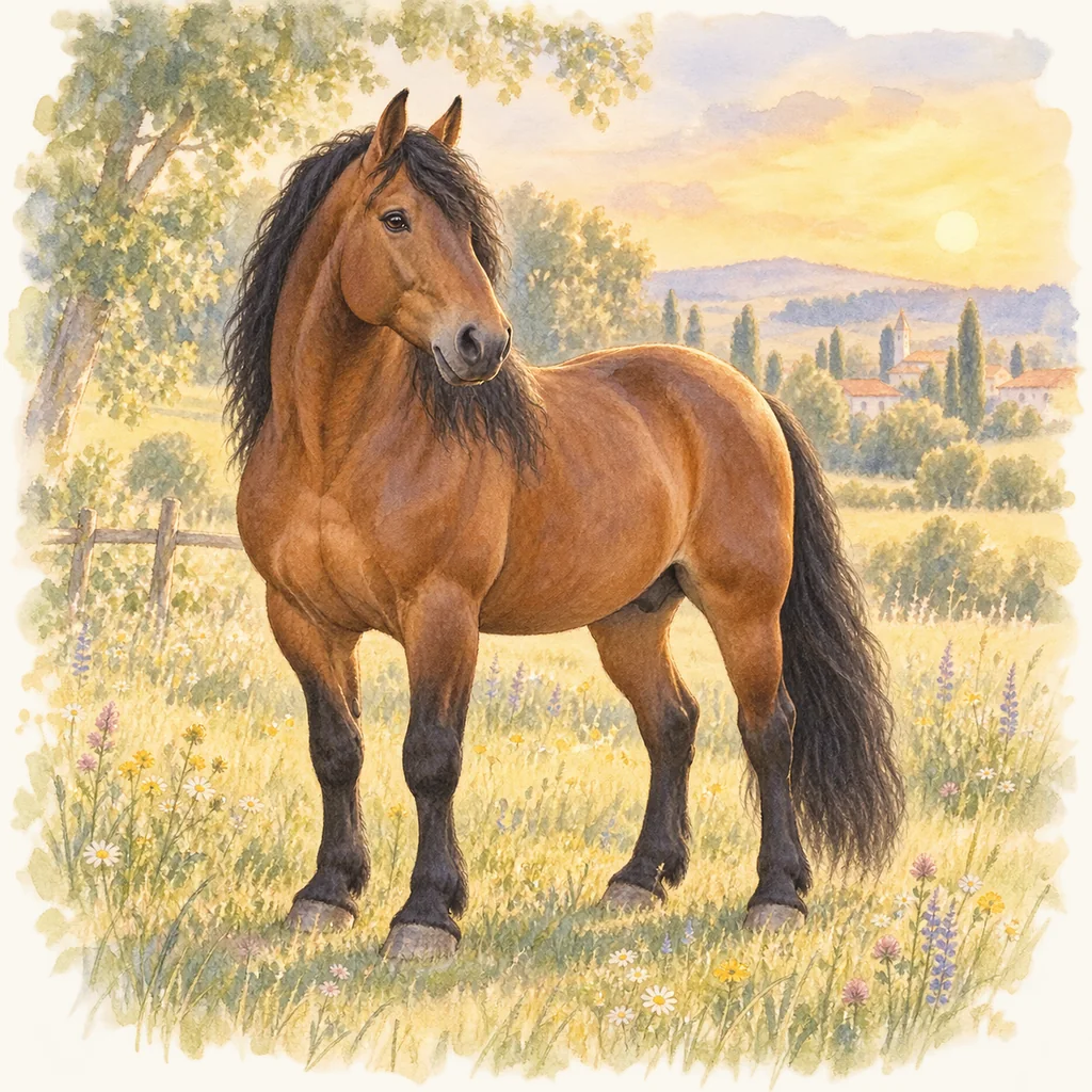 Nonius, illustration à l'aquarelle
