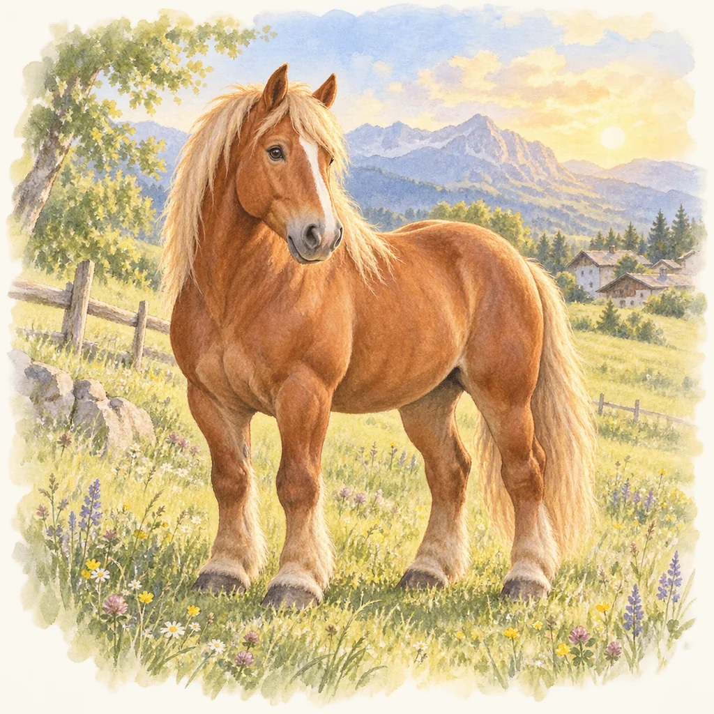 Noriker, illustration à l'aquarelle