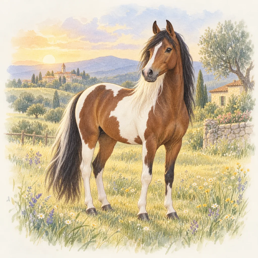 Paso Fino, illustration à l'aquarelle