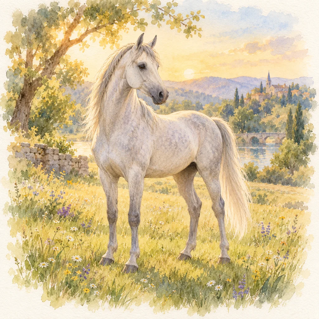 Shagya, illustration à l'aquarelle