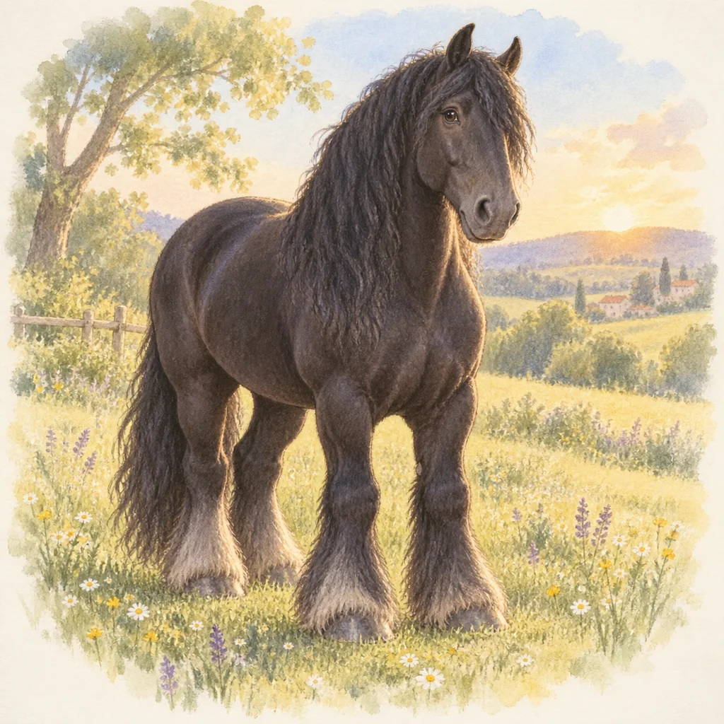 Shire, illustration à l'aquarelle
