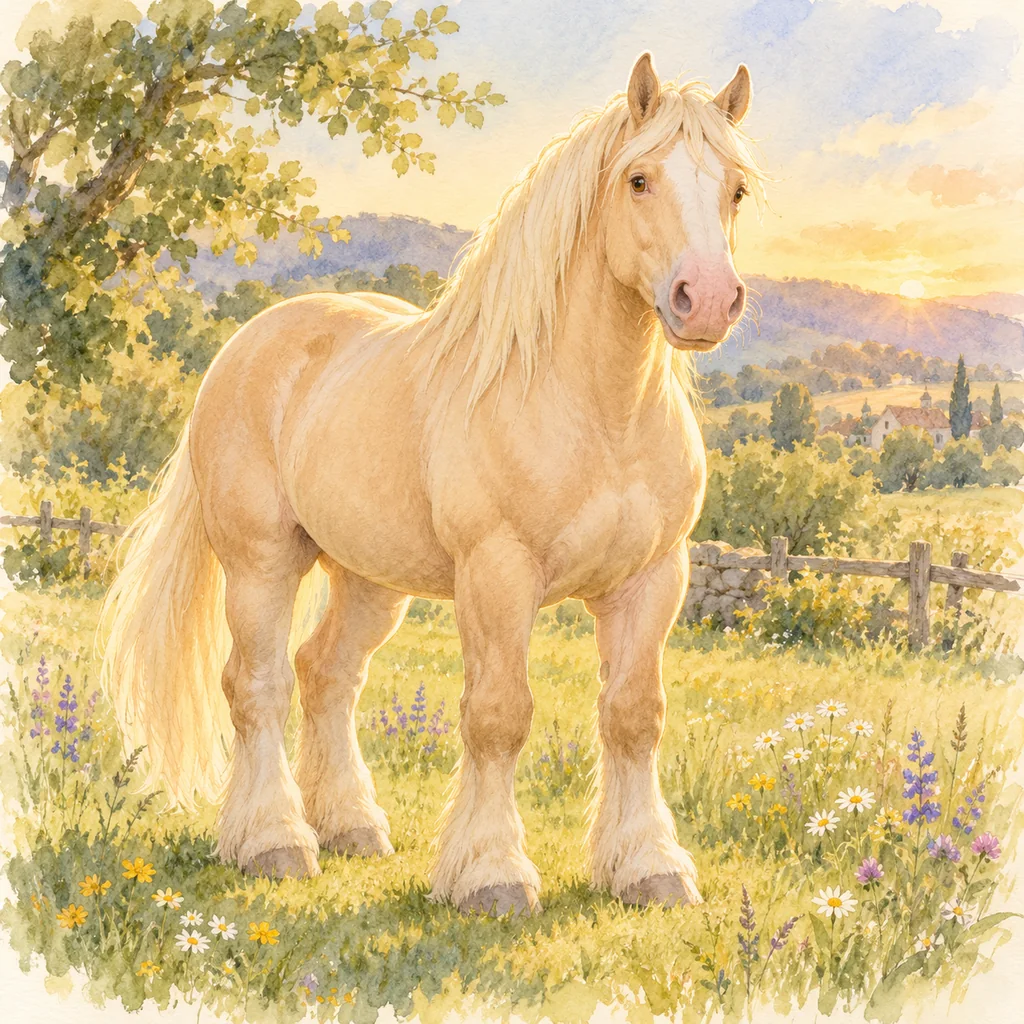 Trait crème américain, illustration à l'aquarelle