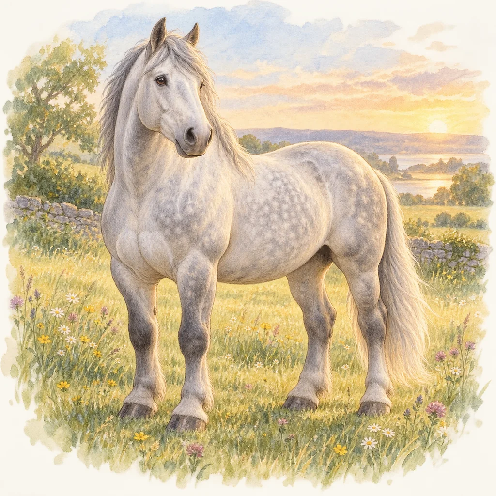 Trait irlandais, illustration à l'aquarelle