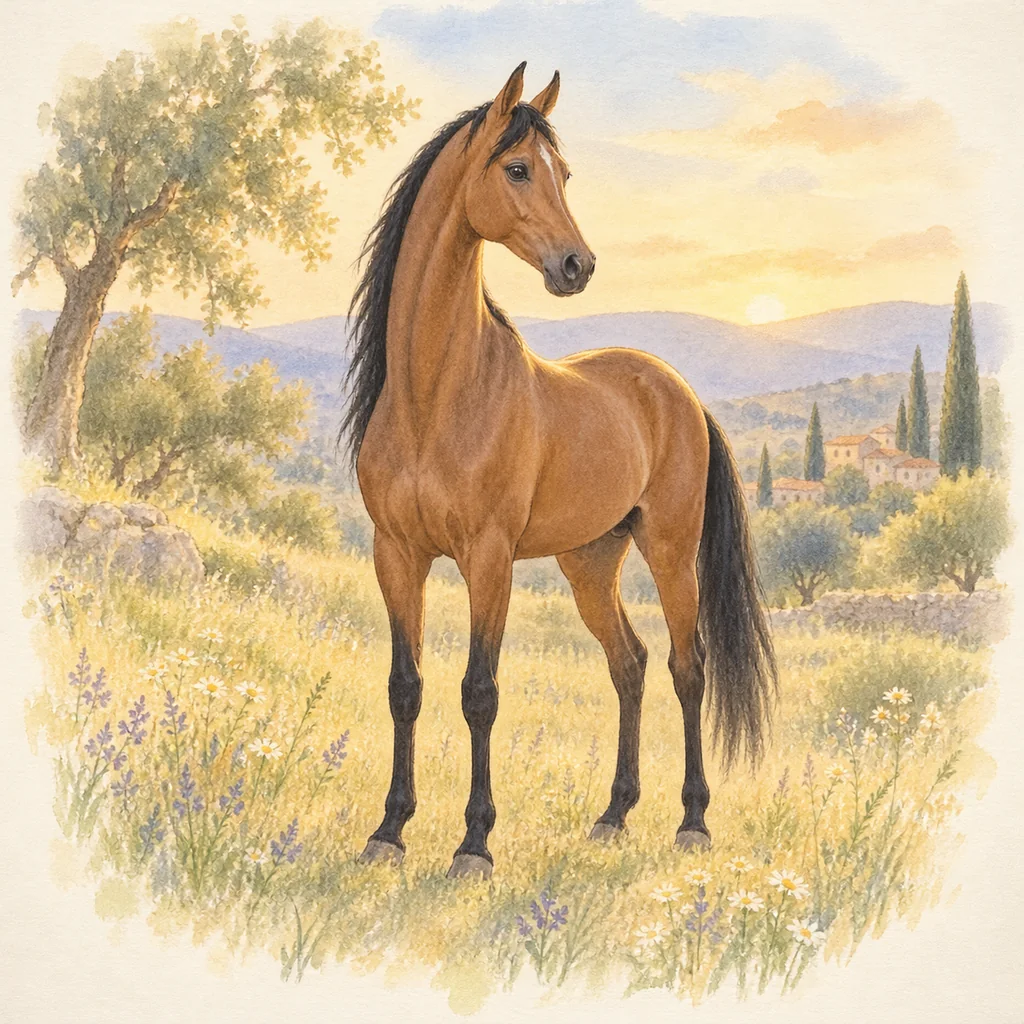 Turkoman, illustration à l'aquarelle