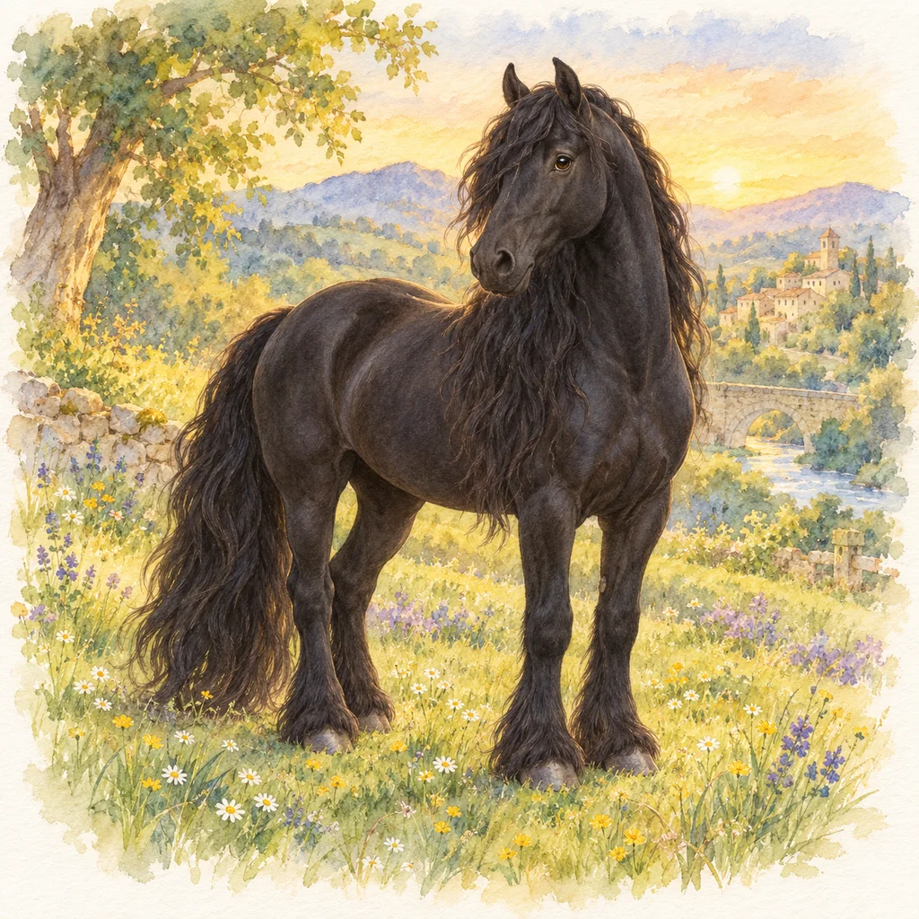 Warlander, illustration à l'aquarelle