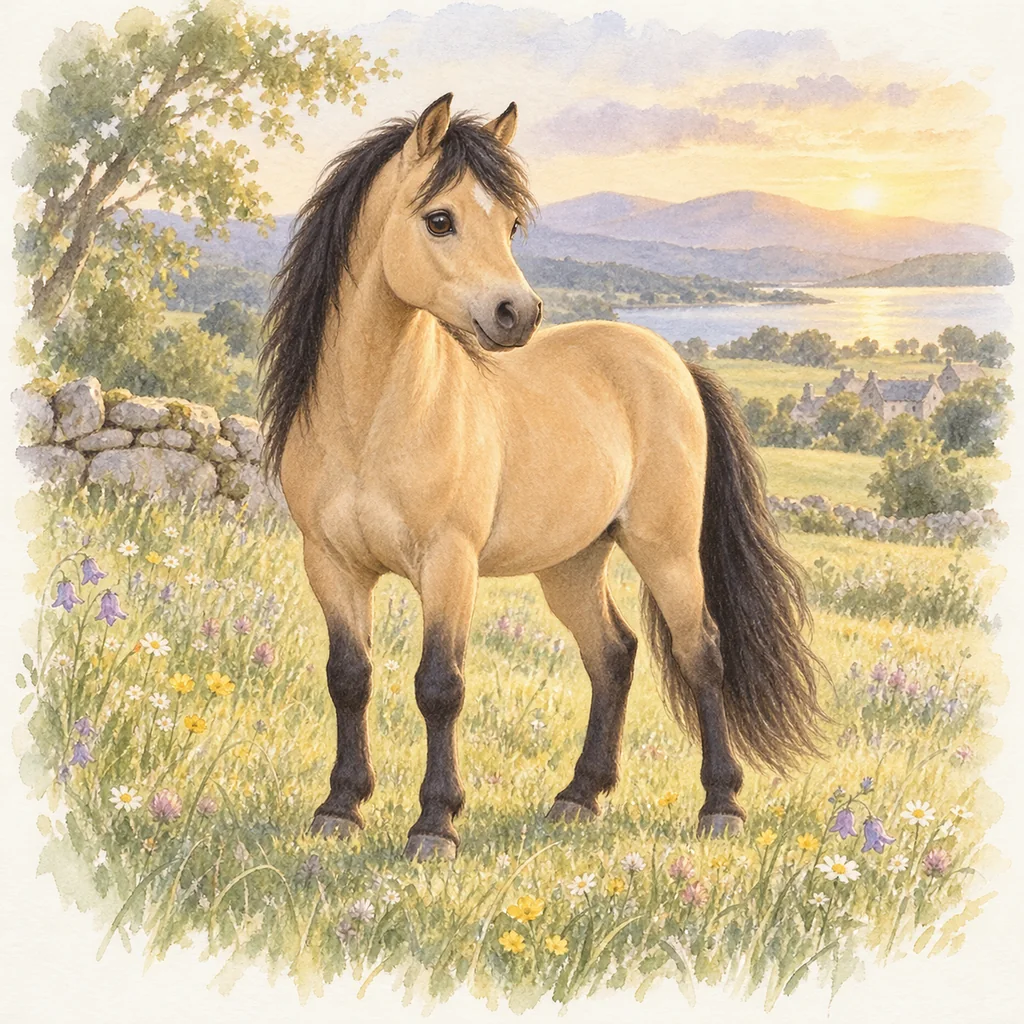 Welsh A, illustration à l'aquarelle