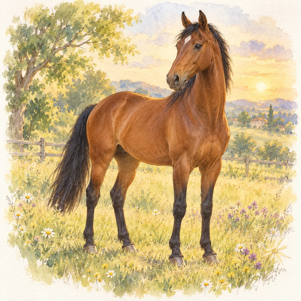 Zangersheide, illustration à l'aquarelle